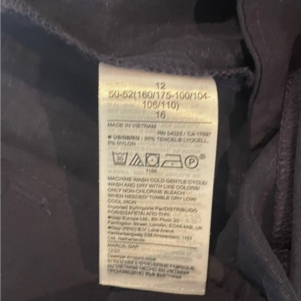 Gap Pleated Navy Blue Softsuit Trouser Size 4 - Picture 5 of 7